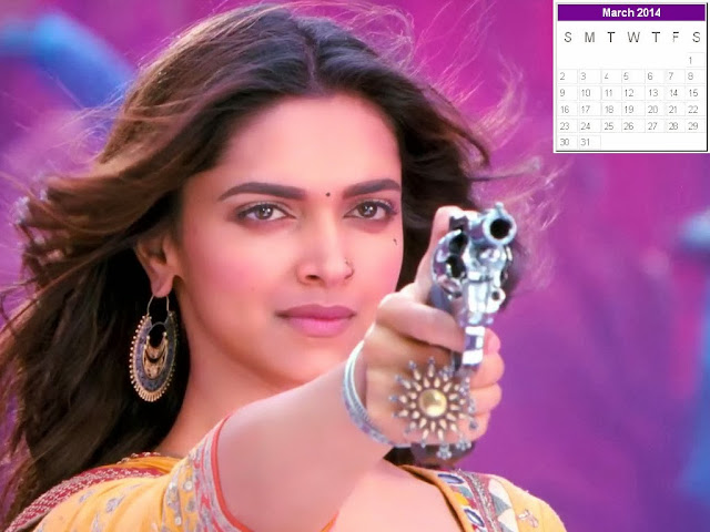 Deepika Padukone Calendar 2014