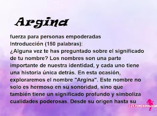 significado del nombre Argina