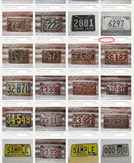 Vintage Maine license plates