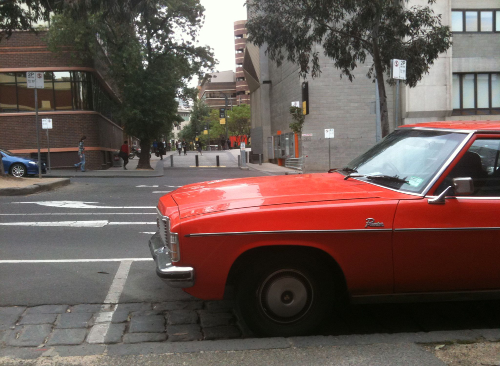 HX Holden Premier outside RMIT University