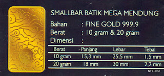 emas batik antam dengan motif batik terbaru