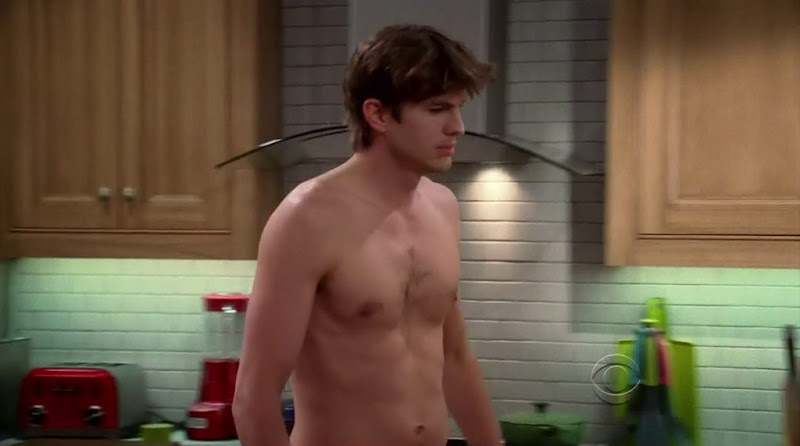 Ashton Kutcher Shirtless in Two and a Half Men s9e24