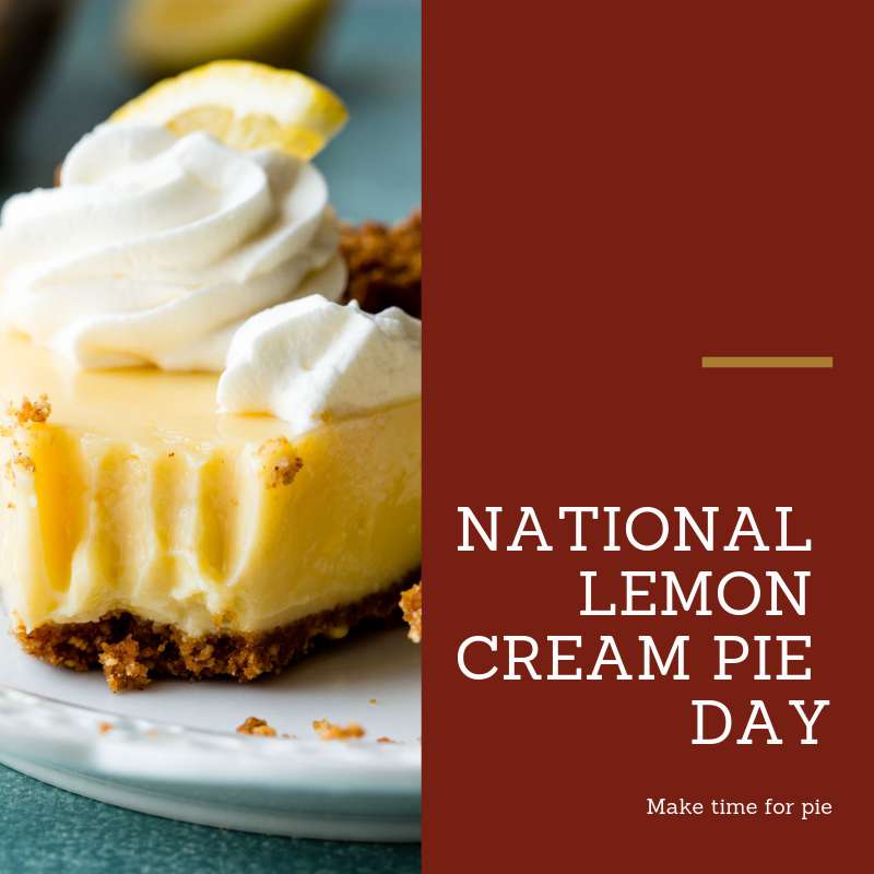 National Lemon Cream Pie Day Wishes For Facebook