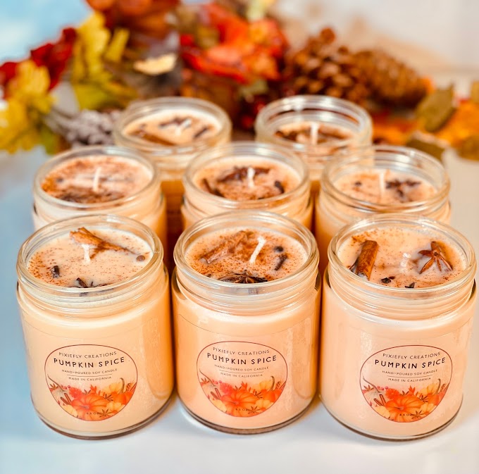 Pumpkin Spice candle, Pumpkin Spice Latte, Soy Candle, Handmade candle, Hand poured candle, Fall, Autumn, Pumpkin Pie