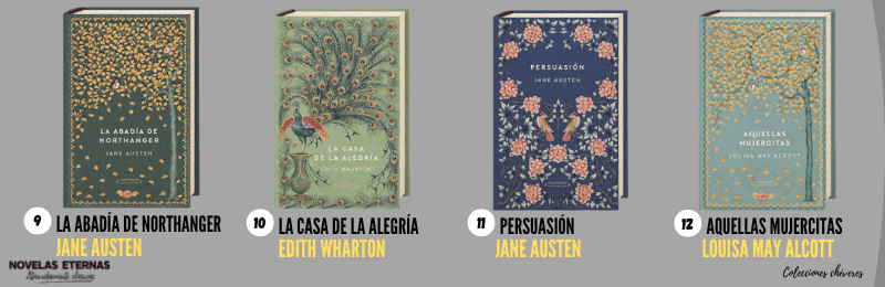 coleccion novelas eternas peru, la abadía de northanger, la casa de la alegría, persuasión, aquellas mujercitas
