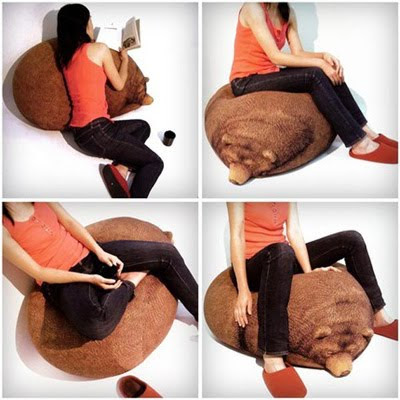 Sleeping Grizzly Bear Bean Cool Bag