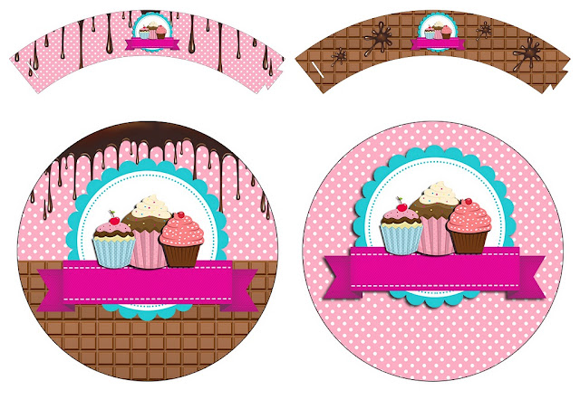 Chicas Haciendo Cupcakes: Wrappers y Toppers para Cupcakes para Imprimir Gratis.