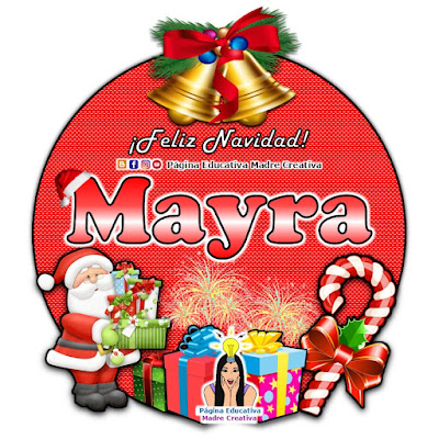 Nombre Mayra - Cartelito por Navidad