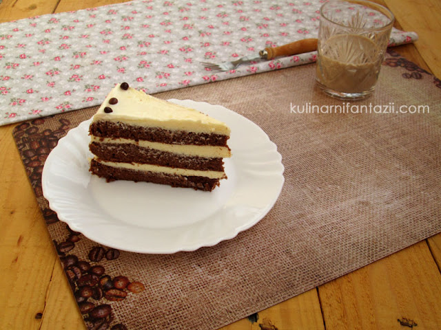 Торта с какаови блатове и маслен крем