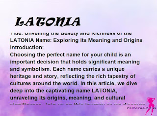 meaning of the name "LATONIA"