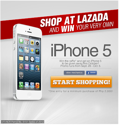 Chance to win an Apple iPhone 5 when you shop online at Lazada Philippines!