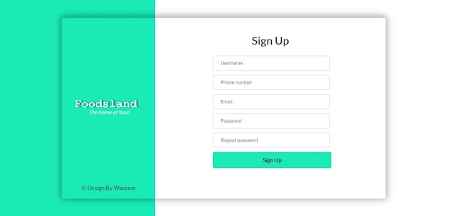Beautiful Sign Up Page in HTML, CSS With  Complete Validation