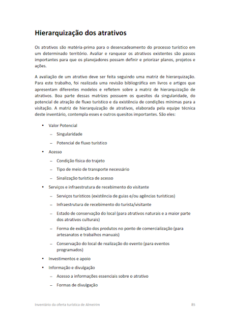 INVENTÁRIO DA OFERTA TURÍSTICA HIERARQUIZAÇÃO DE ATRATIVOS DIAGNÓSTICO DA INFRAESTRUTURA DE TURISMO RELATÓRIO DE OPORTUNIDADES DE NEGÓCIOS 2014.1. -  Hierarquização dos atrativos