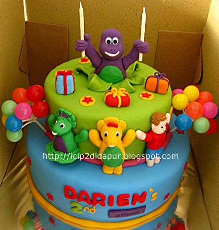 Birthday Cake Pops on Icip Icip Di Dapur  Barney Pop Up Birthday Cake   Cupcakes For Darien