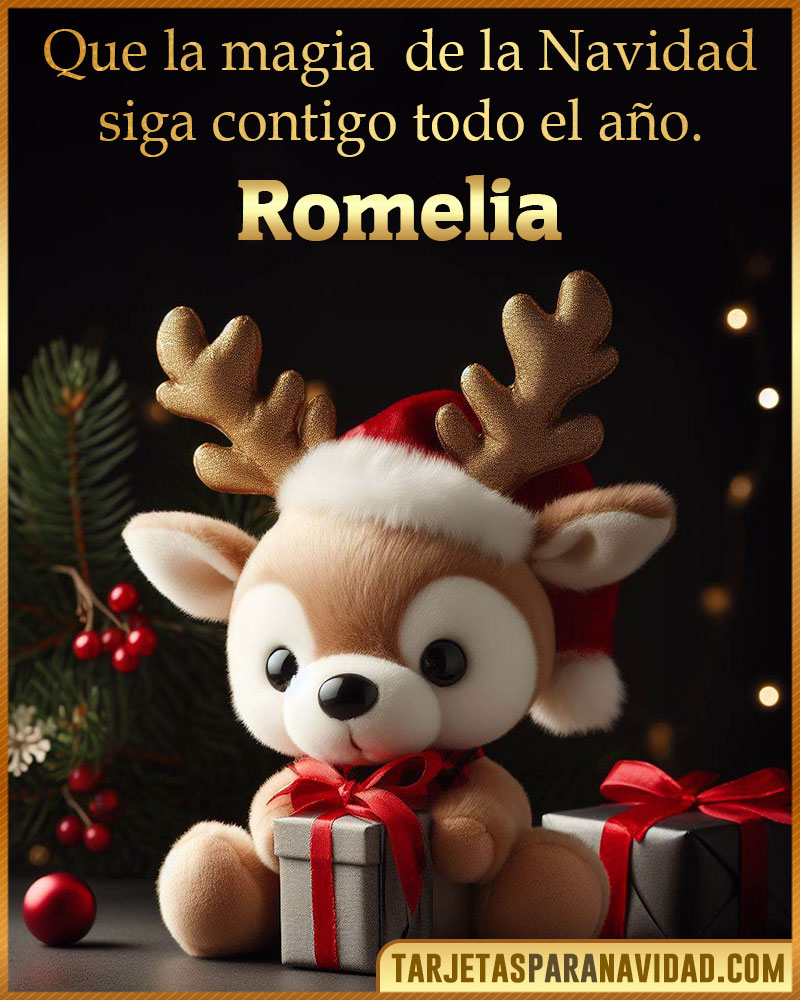 Felicitaciones de Navidad originales para Romelia