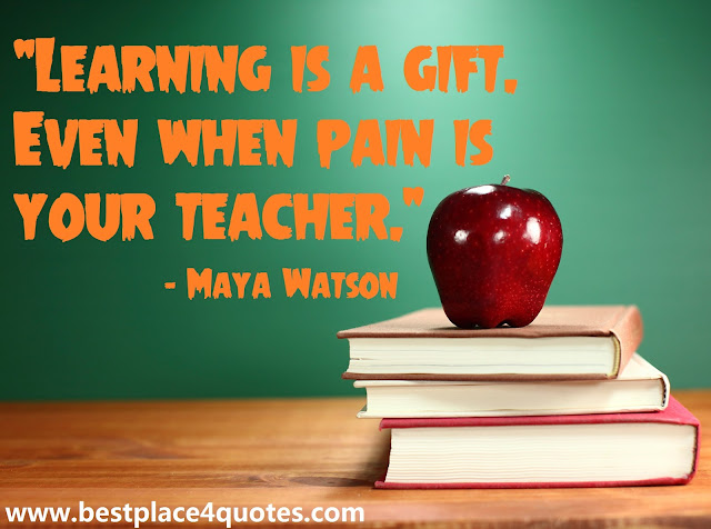 Learning is a gift. Even when pain is your teacher