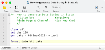 Creating Date Variable in Stata