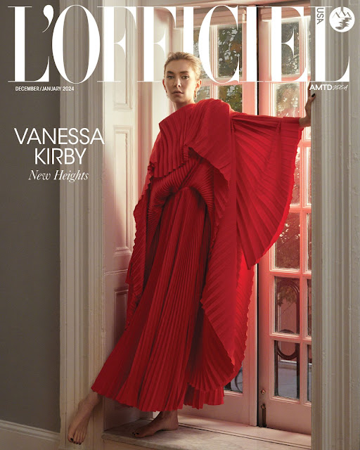 Vanessa Kirby Beautiful Fashion Photo Shoot for L’Officiel Magazine December 2023 Cover Model