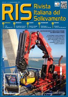 RIS Rivista Italiana del Sollevamento 2013-04 - Settembre & Ottobre 2013 | CBR 96 dpi | Bimestrale | Professionisti | Sollevamento | Tecnologia | Commercio
RIS Rivista Italiana del Sollevamento è una pubblicazione bimestrale, distribuita in oltre 10.500 copie per uscita, che informa puntualmente gli utilizzatori italiani di macchine ed attrezzature per il sollevamento, i lavori aerei e i trasporti eccezionali. Edita dalla S.C.I. S.r.l., và a colmare una lacuna informativa più volte evidenziata dagli operatori italiani del settore.
RIS Rivista Italiana del Sollevamento è ormai di fatto considerata il primario veicolo d’informazione per un comparto – quello appunto del sollevamento di cose e persone – che in Italia è assai rappresentativo anche in ordine di fatturato. RIS Rivista Italiana del Sollevamento, quindi, non è un’altra rivista ma una libera tribuna che dà voce agli operatori italiani del settore informandoli nel contempo sugli sviluppi tecnologici e commerciali a livello mondiale.