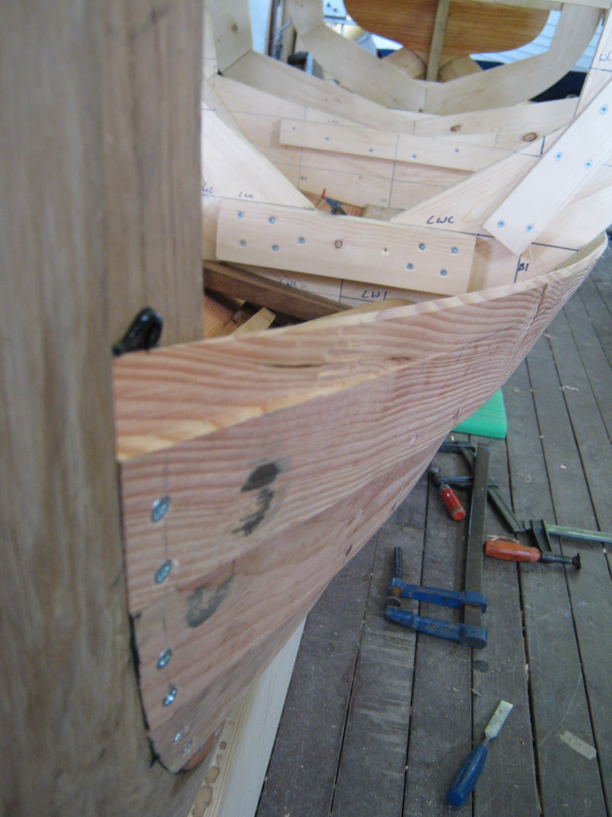 traditional boatbuilding skills: rebates and brows in