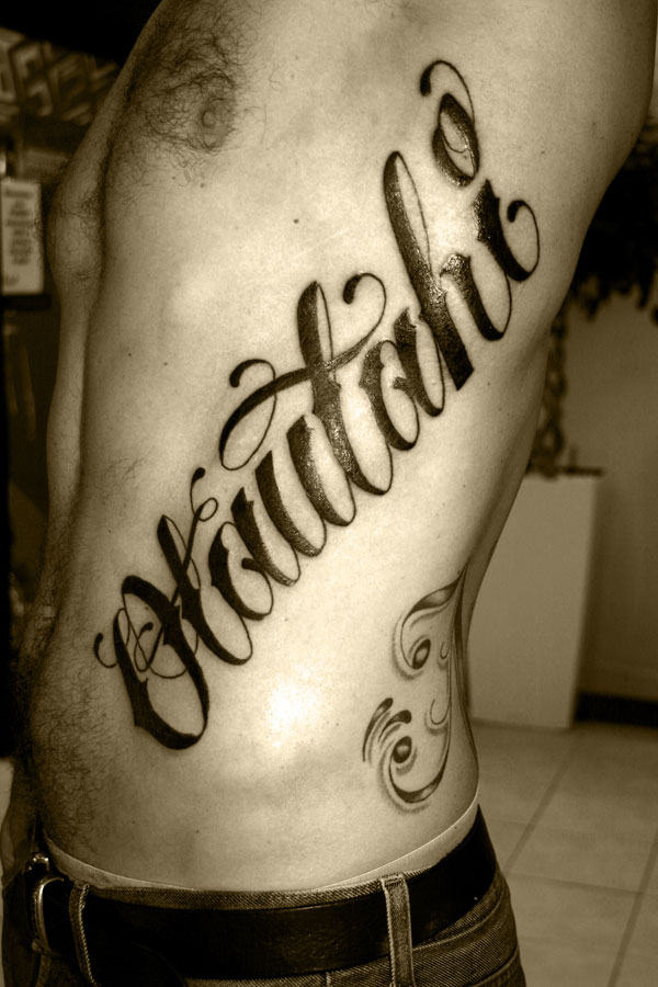 Avoid settling for a tattoo lettering style that is popular because there 