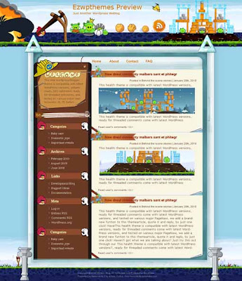 Angry Birds blogger template. converted WordPress to Blogger template. business template for blog. blog template tech
