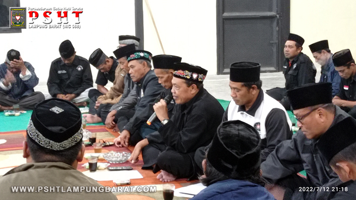 Rapat Pembentukan dan Pengukuhan Panitia Pengesahan Warga Baru PSHT Cabang Lampung Barat Tahun 2022