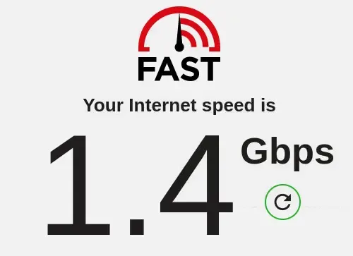 سرعة انترنت عالية fast