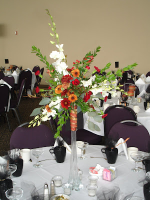 The urn centerpieces we used for the parent's tables