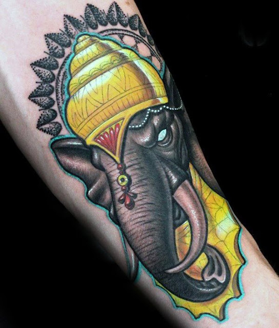 Tatuagem Ganesha: 60 ideias masculinas