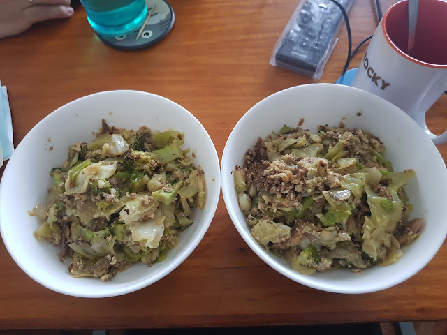 Two Bowls of Cabbage Stir-Fry