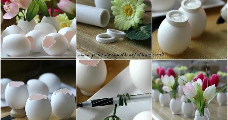  Vas  mungil dari  kulit  telur  ide kreatif