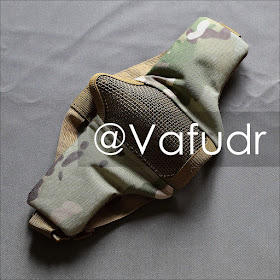 Half lower face steel net camo (multicam-like) mask