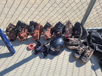 Just some of the equipment in my equipment bag on gameday