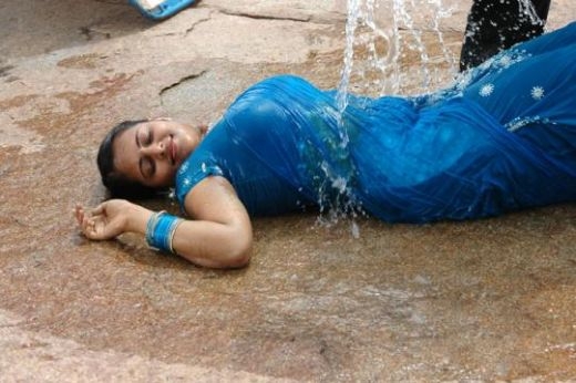 Sindhu Menon in Wet Saree - Hot Photos