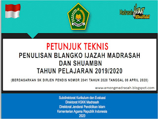 juknis penulisan ijazah madrasah