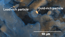 gold particles in water