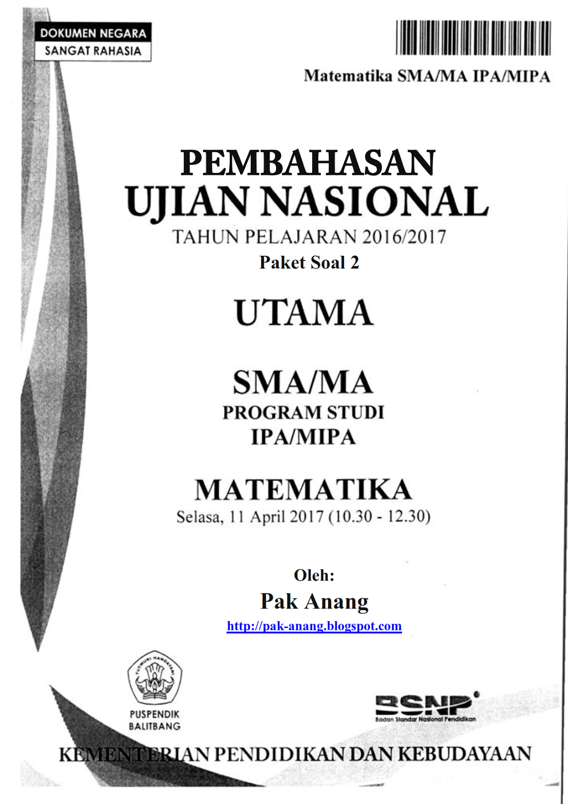 Berbagi Dan Belajar Pembahasan Soal Un Matematika Program Ipa Sma