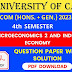 CU B.COM (Honours & General) Fourth Semester Microeconomics 2 & Indian Economy Question Paper 2023 | B.COM (Honours & General) Microeconomics 2 & Indian Economy 4th Semester Calcutta University Question Paper 2023