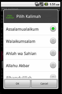 Pilih Kalimah apk - aplikasi android Indonesia arab