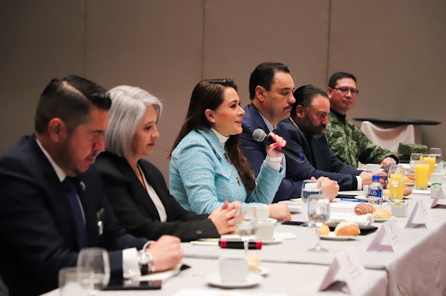 PRESENTA TERE JIMÉNEZ RESULTADOS DEL “BLINDAJE AGUASCALIENTES” ANTE EMPRESARIOS.