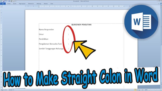 How to Make Straight Colon in Microsoft Word