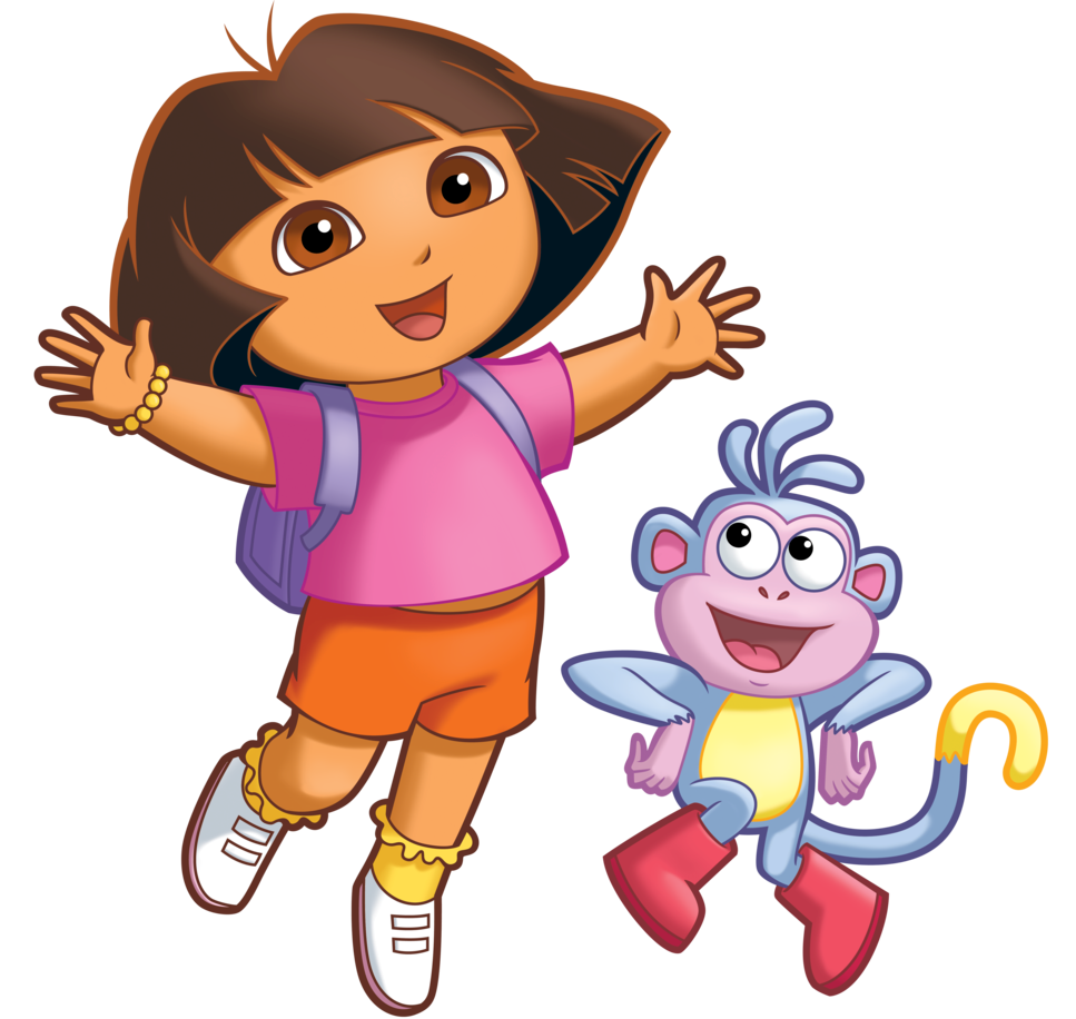 Belajar mewarnai gambar dora dan boots untuk anak