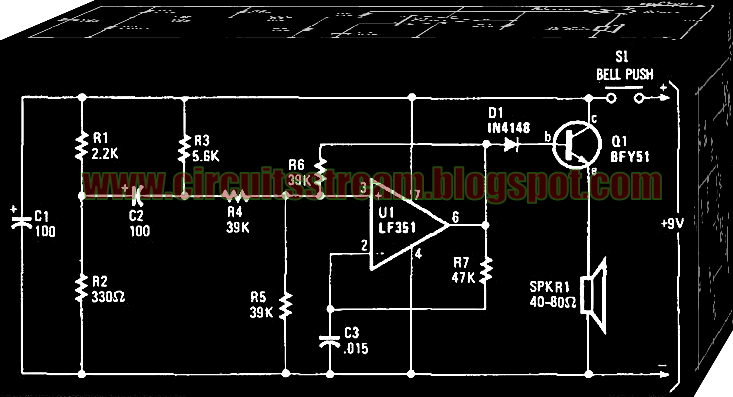 Digital Electronic Door Buzzer Circuit Diagram