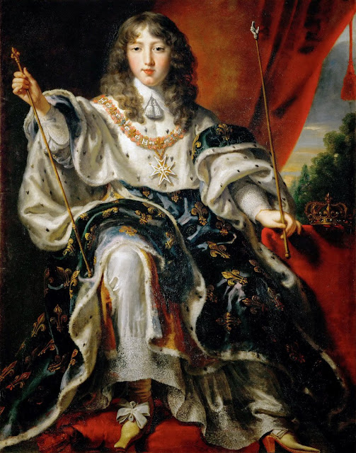 Король Людовик XIV в своей коронационной мантии
