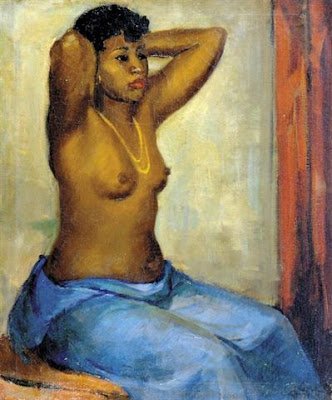 Seated Nude Black Woman