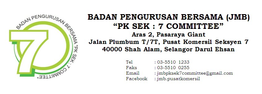 Badan Pengurusan Bersama (JMB) Pusat Komersil, Seksyen 7 