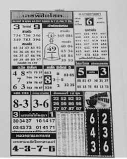 Thai Lottery 4pc First paper For 16-10-2018