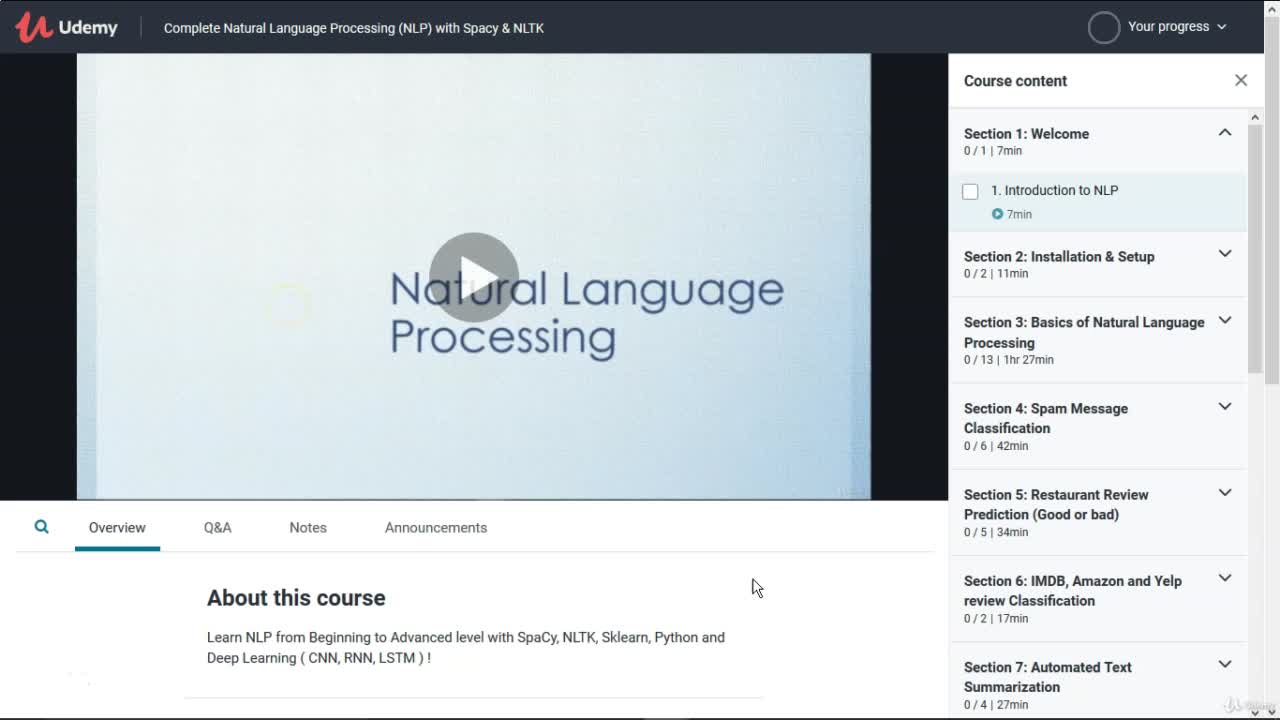Natural Language Processing (NLP) with Python: 2020