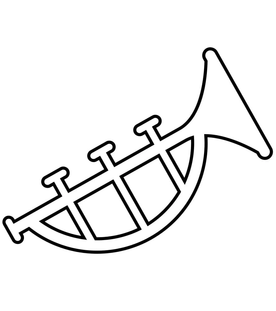 Tổng hợp tranh tô màu Kèn Trumpet đẹp nhất dành cho bé